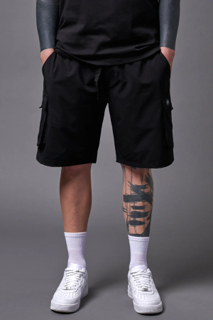 Techno Shorts Cargo Black