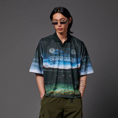 Blurred Field Over Polo Tee 